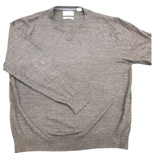 Original Weatherproof Vintage Mens XL Brown Cotton Merino Cashmere Sweater